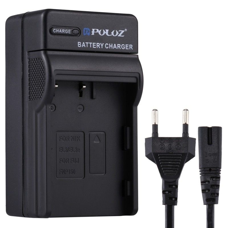 Wewoo EU Plug Battery Charger with Cable for Nikon EN-EL3 / EN-EL3e FUJI FNP150