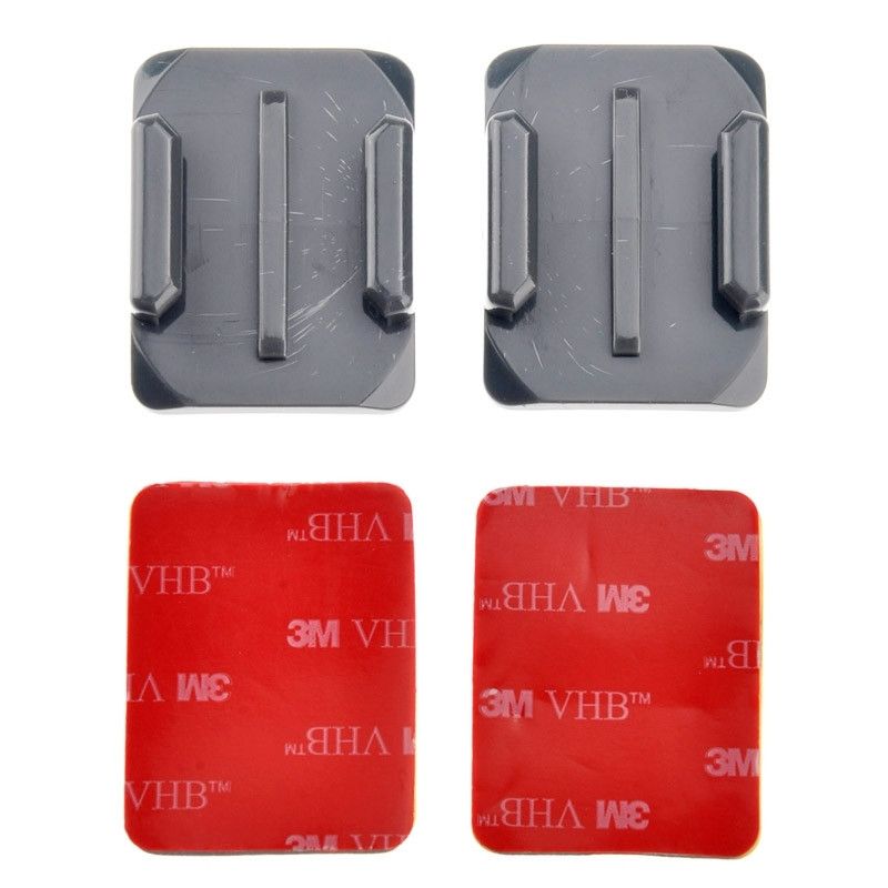 Wewoo GoPro Mount, Grey - Curved Adhesive Mount for HERO4/3+/3/2/1 with 2 Curve Surface Adapters and 2 Adhesive Stickers