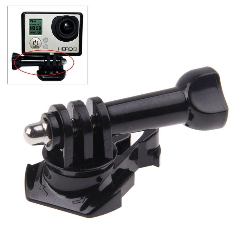 Weweo GoPro Black Mount for HERO4/3+/3/2/1 with 360-Degree Rotatable Adjustable Loop Strap Base Mount & Screw Bolt
