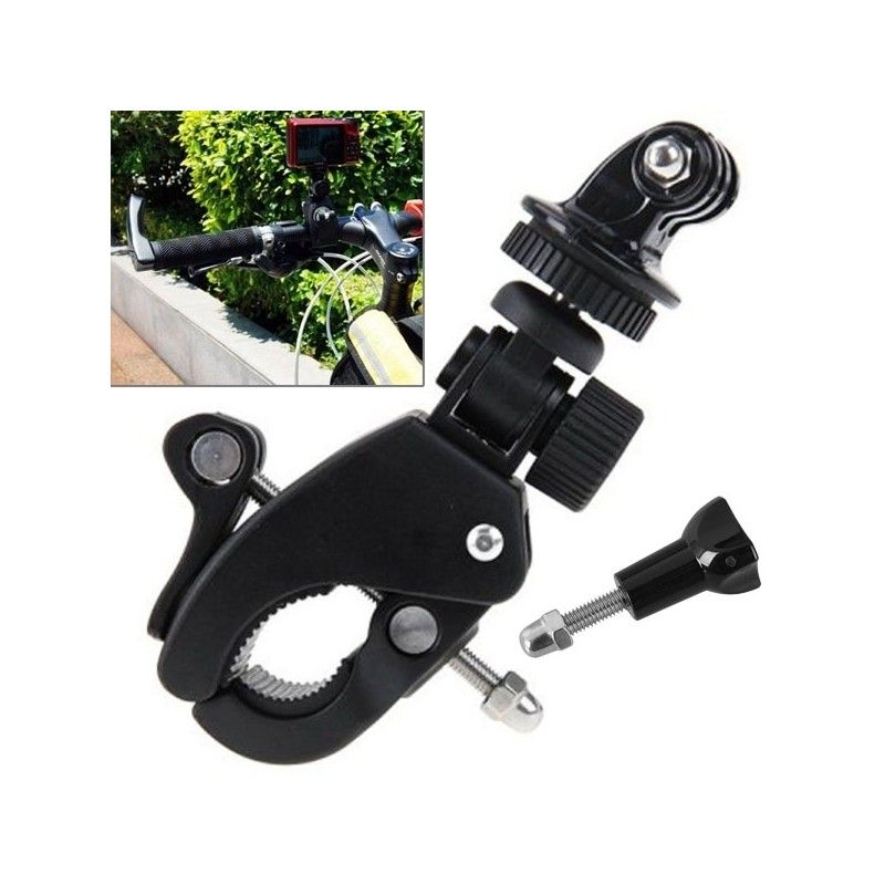 Support de guidon GoPro pour HERO4/3+/3/2/1/SJ4000 - Clip universel 2-en-1 pour vélo avec vis
