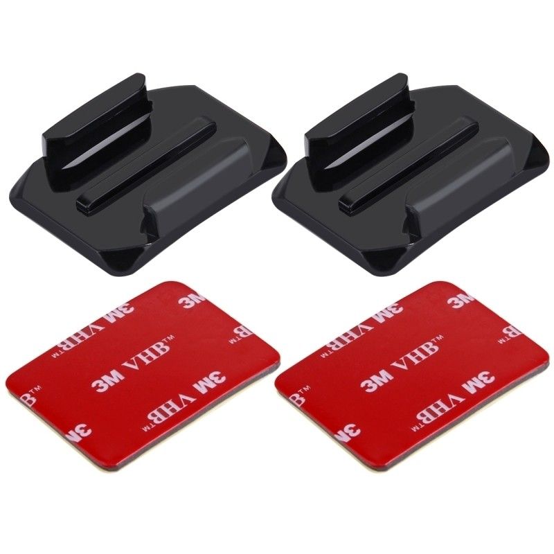 Wewoo GoPro Mount for HERO6, 5/5 Session, 4 Session, 4/3+, 3/2/1, Xiaomi and Other Action Cameras (2 Curved Surface Mounts + 2 Adhesive Stickers)