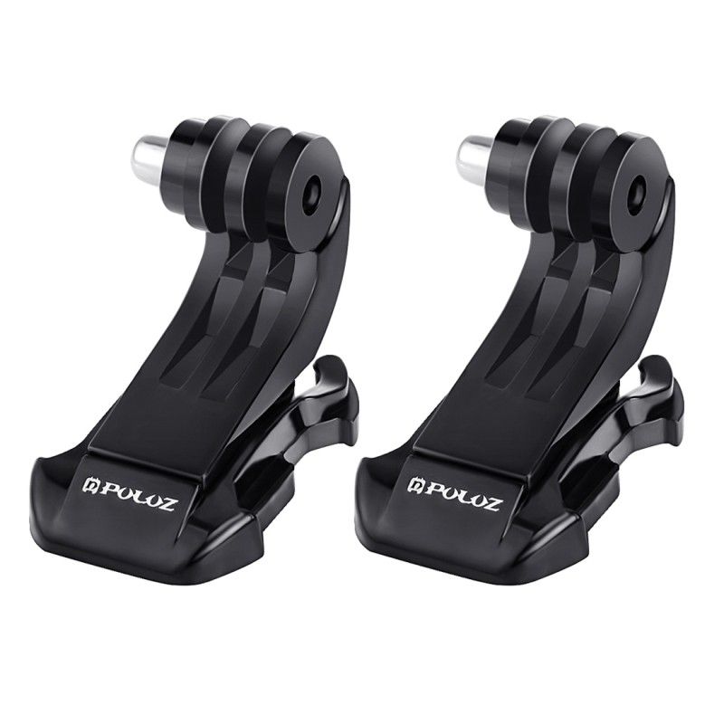 Ensemble de support Weweo pour GoPro (2 pièces) - Crochet J en forme de surface verticale avec boucle pour HERO6, 5, 4 Session, 3+ et autres caméras d'action