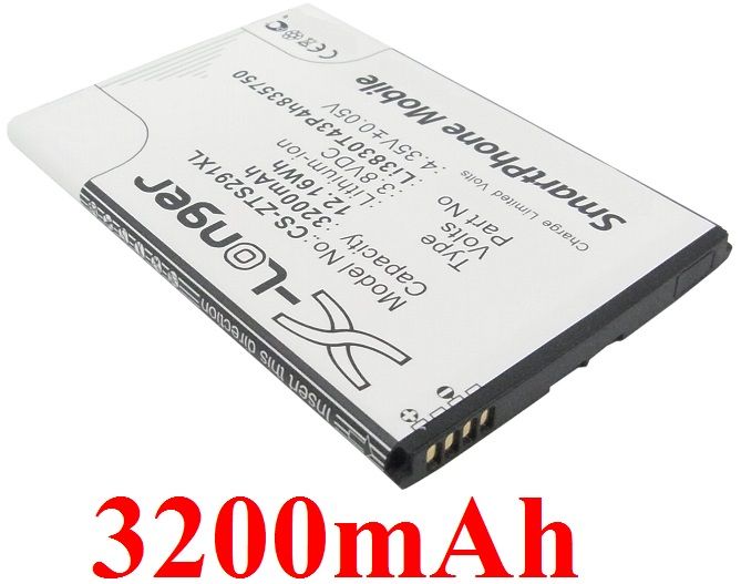 Cameron Sino Li-ion Battery 3.8V 3200mAh / 12.16Wh (Li3830T43P4h835750) for Avid 916, 916 LTE, Grand S II, and More