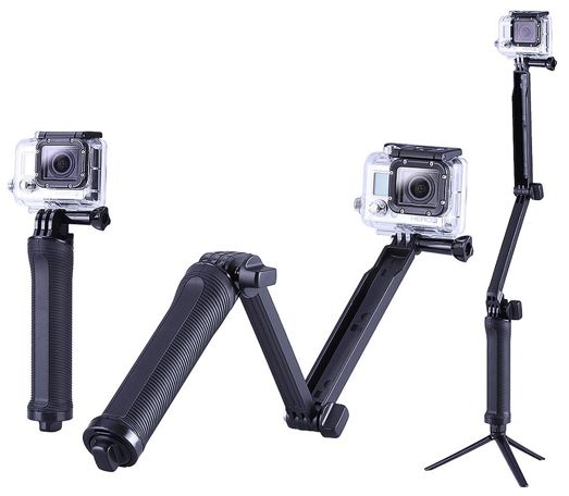 Wewoo 3-Way Grip Selfie Stick with Tripod for GoPro HERO Series