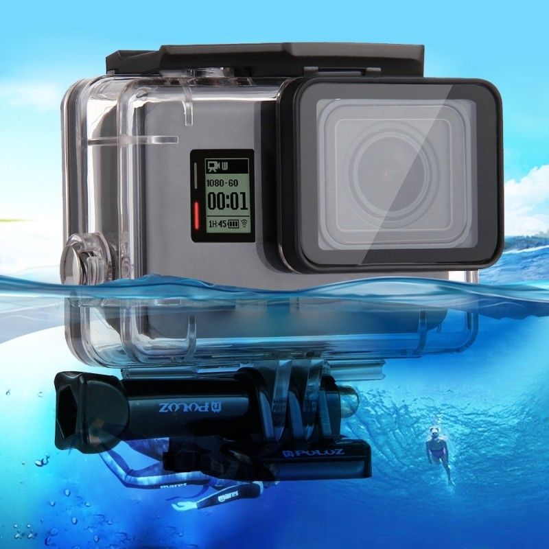 Wewoo Waterproof Housing for GoPro HERO6/5 - 30m Deep Sea Diving Case with Base Mount Loop and Screws