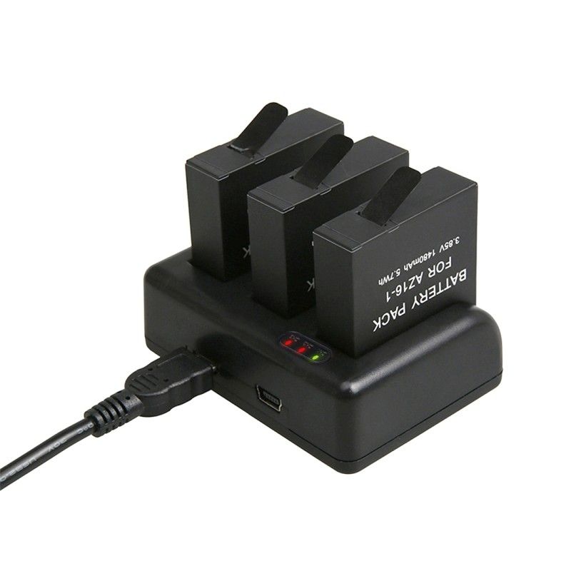 Chargeur de voyage Wewoo pour GoPro HERO5 avec port V8 et USB-C/Type-C indicateur LED