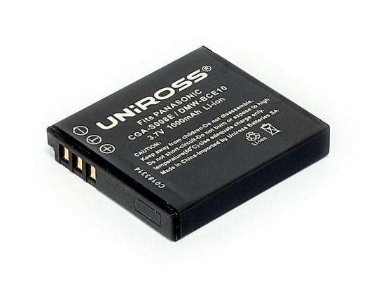 Uniross Lithium-Ion Battery for Panasonic CGA-S008E - 3.7V, 1000mAh