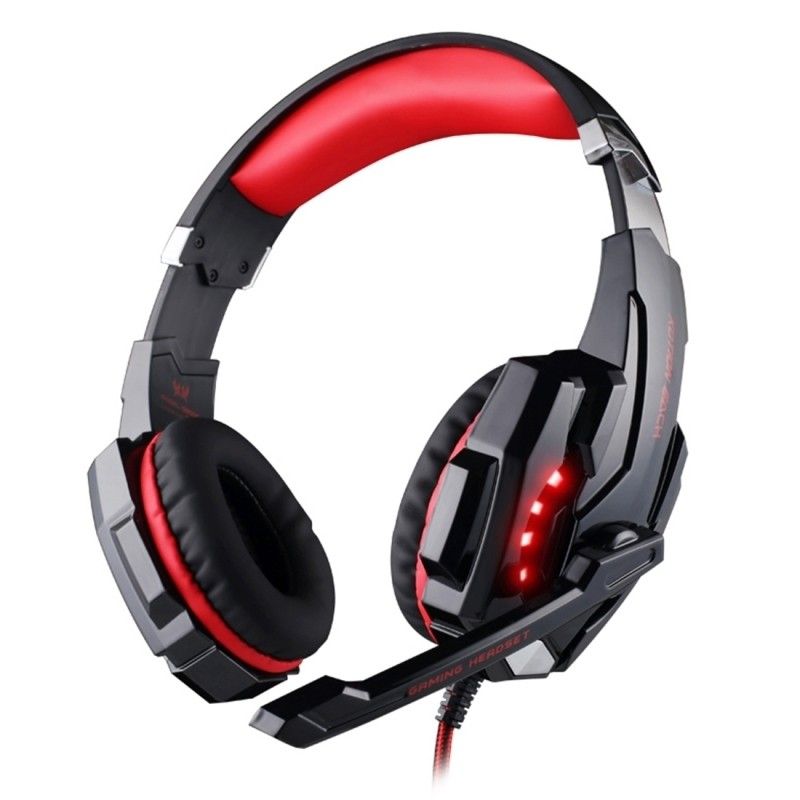 Weweo Red and Black Gaming Headset for PC, Tablets & Mobile Phones
