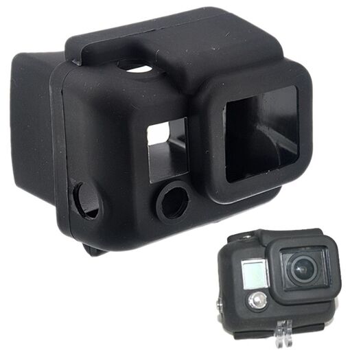 Caja protectora Wewoo de silicona para GoPro HERO3 ST-41 - Negra