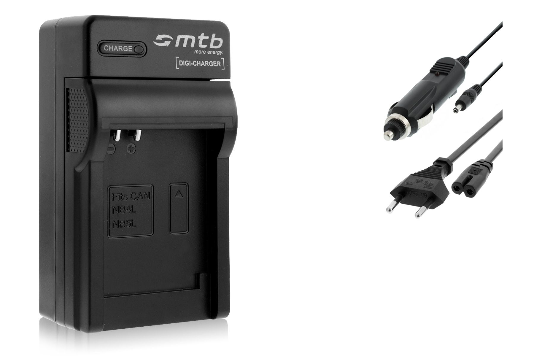 Mtb Black NB-4L Charger for Canon IXUS 80 IS, 100 IS, 110 IS, 120 IS, 130