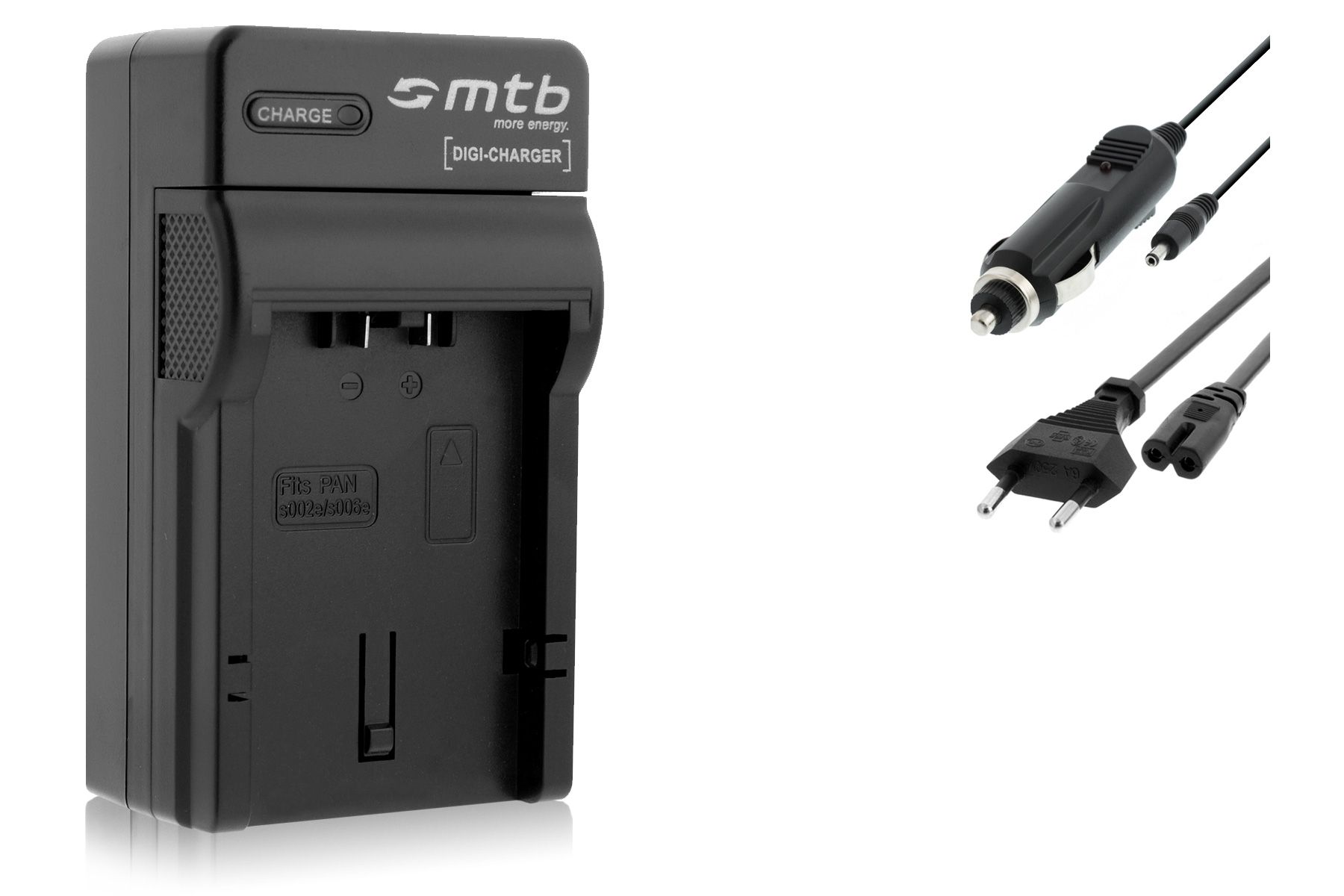 Mtb Black Charger CGA-S006 for Panasonic Lumix DMC-FZ30, FZ35, FZ38, FZ50