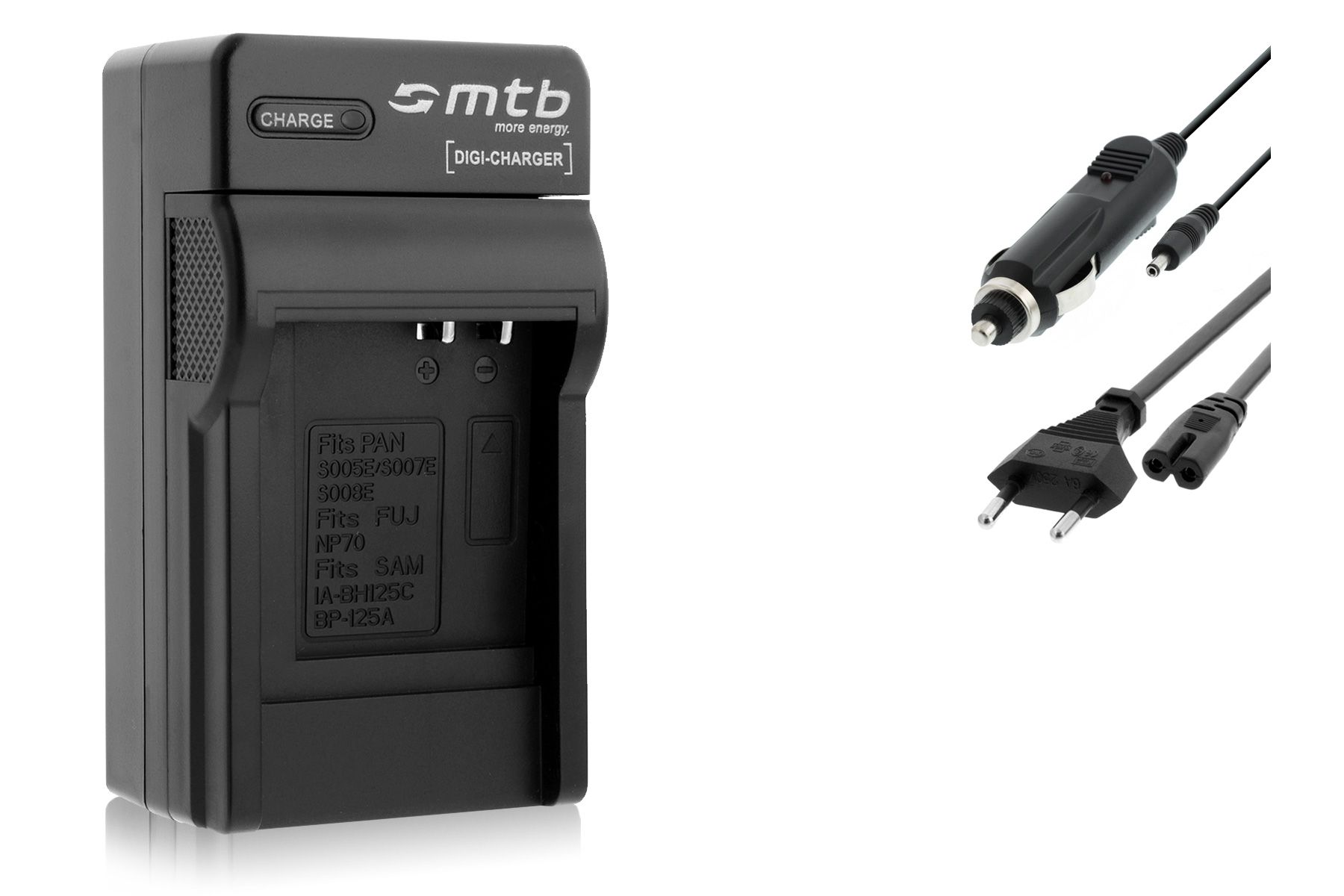 Mtb Black Charger CGA-S005 for Panasonic Lumix DMC-FS1, FS2, FX01, FX07