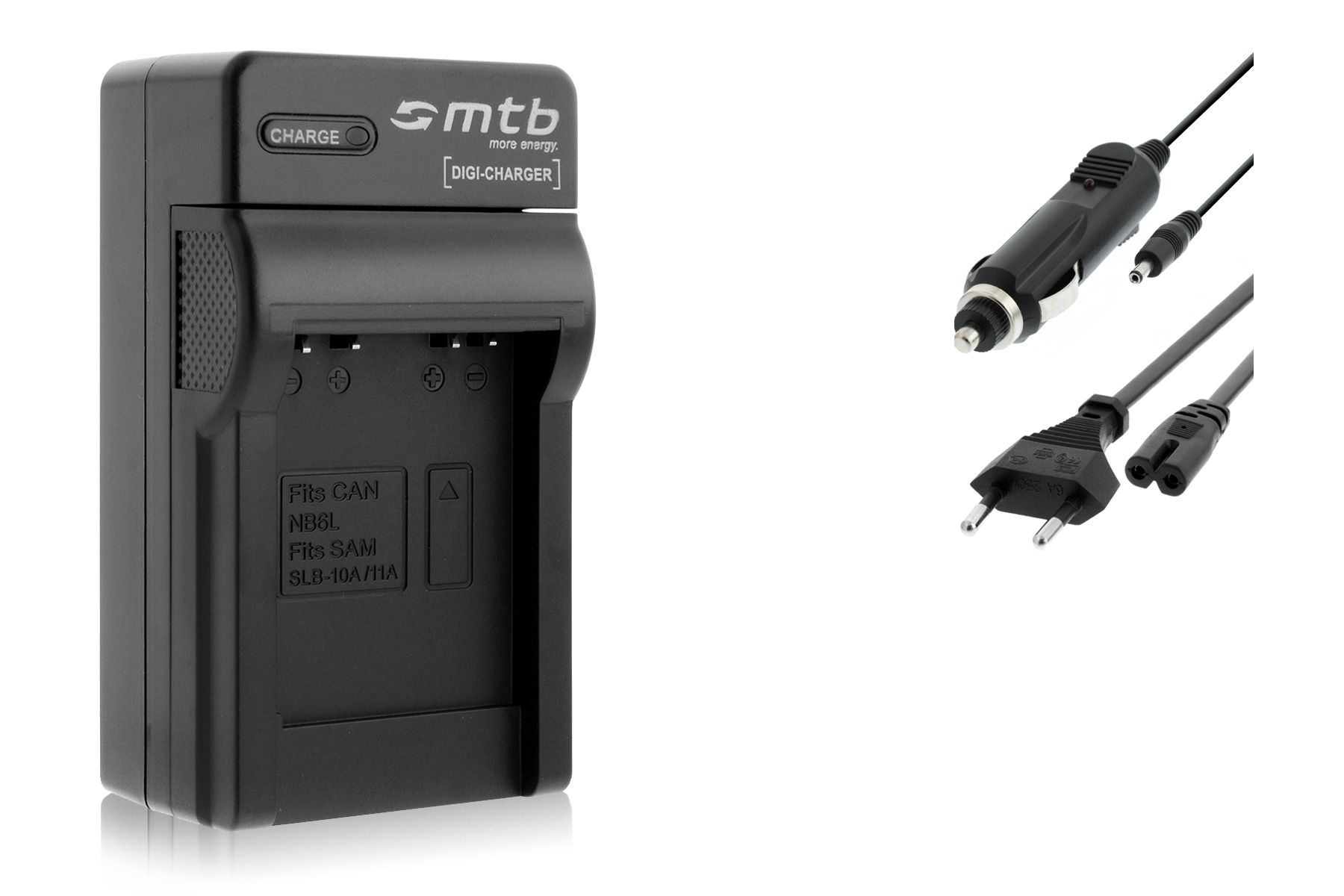 Mtb Black NB-6L Charger for Canon PowerShot D30, ELPH 500 HS, S90