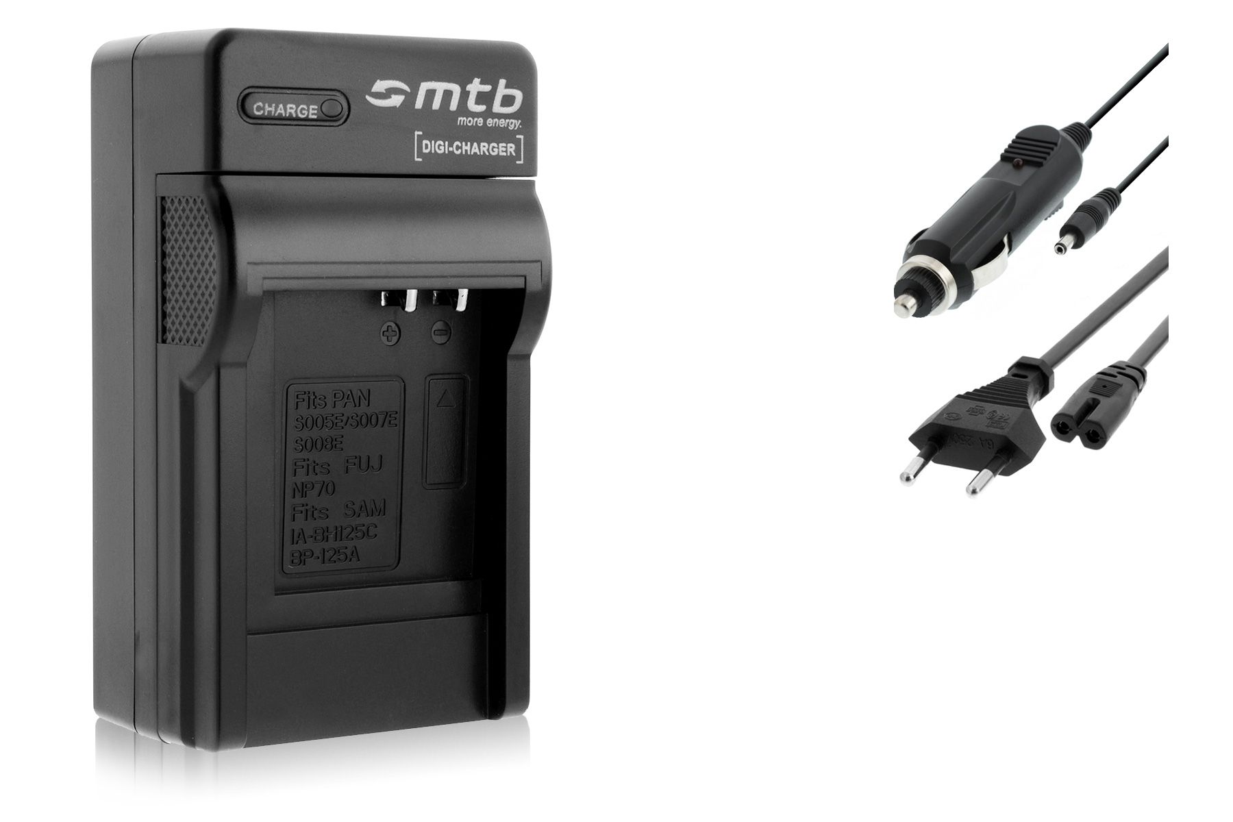 Mtb Black Charger CGA-S008 for Panasonic HM-TA1 / Lumix DMC-FS3, FS5