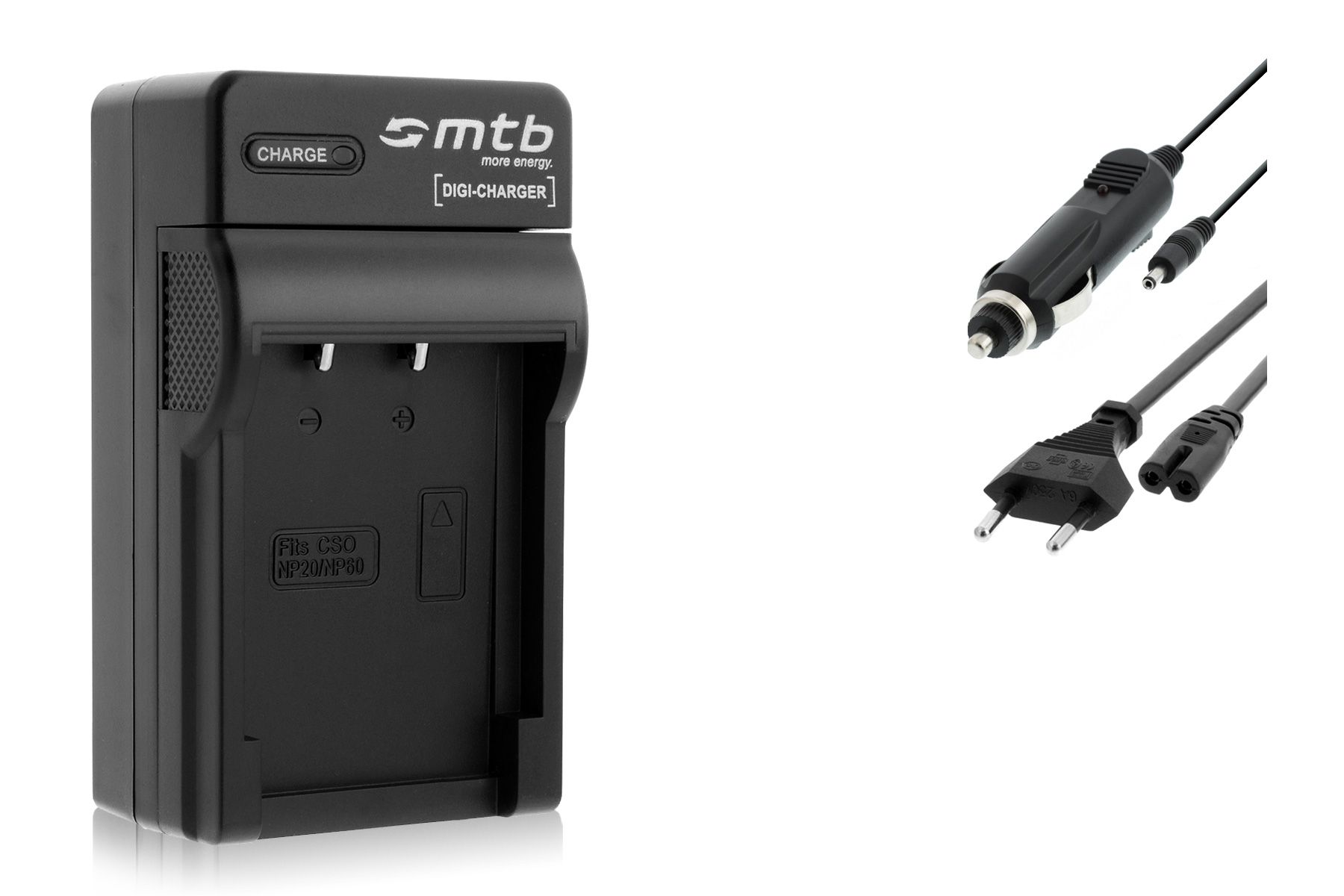 Mtb Black NP-60 Charger for Casio Exilim EX-FS10, S10, S12, Z9, Z19, Z20