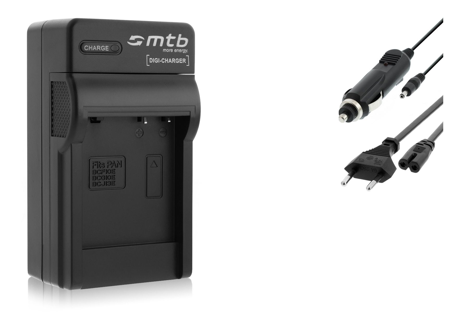 Mtb Black Charger DMW-BCG10E for Panasonic Lumix DMC-TZ9, TZ10, TZ18