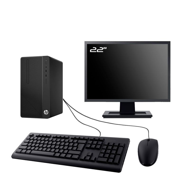 HP 290 G1 MT Desktop PC - 22" Screen, Intel Core i7-6700, 16GB RAM, 2TB SSD, Windows 11