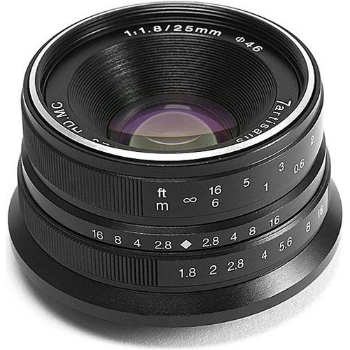 Objetivo 7Artisans de 25 mm f/1.8 para montaje Fujifilm X (Negro)