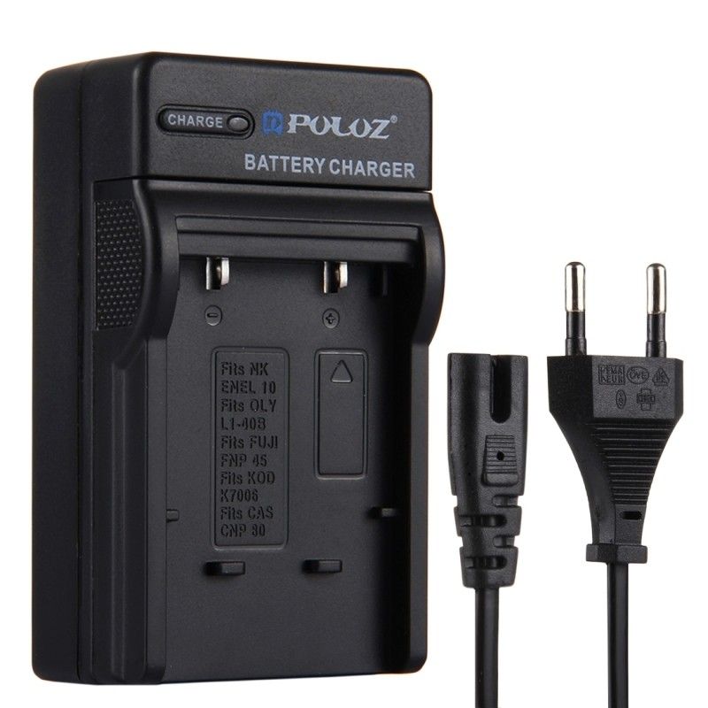 WEUWOO Universal Battery Charger with EU Plug for Nikon, Olympus, Fuji, Kodak, Casio Cameras