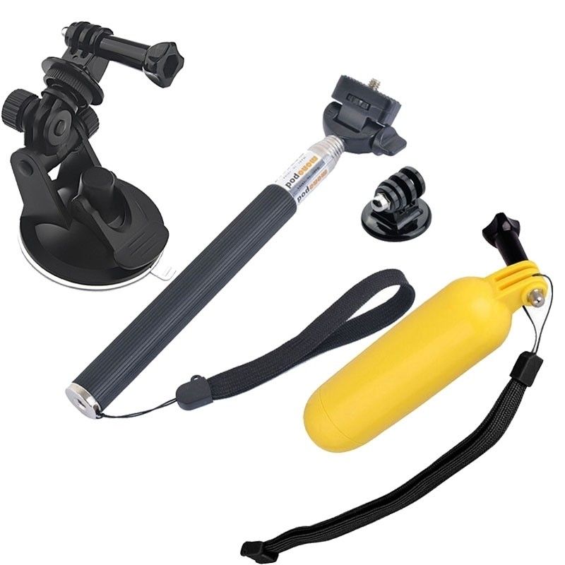 GoPro 4-in-1 Mounting Kit with Floaty Stick, Suction Cup and Monopods