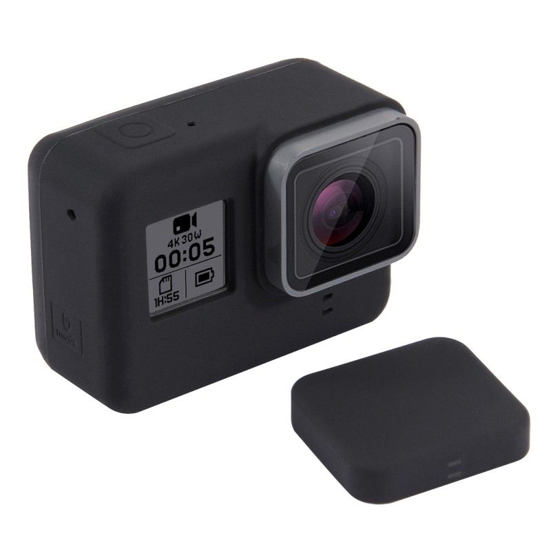 Wewoo Silicone Protective Case for GoPro HERO6/5 with Lens Cover
