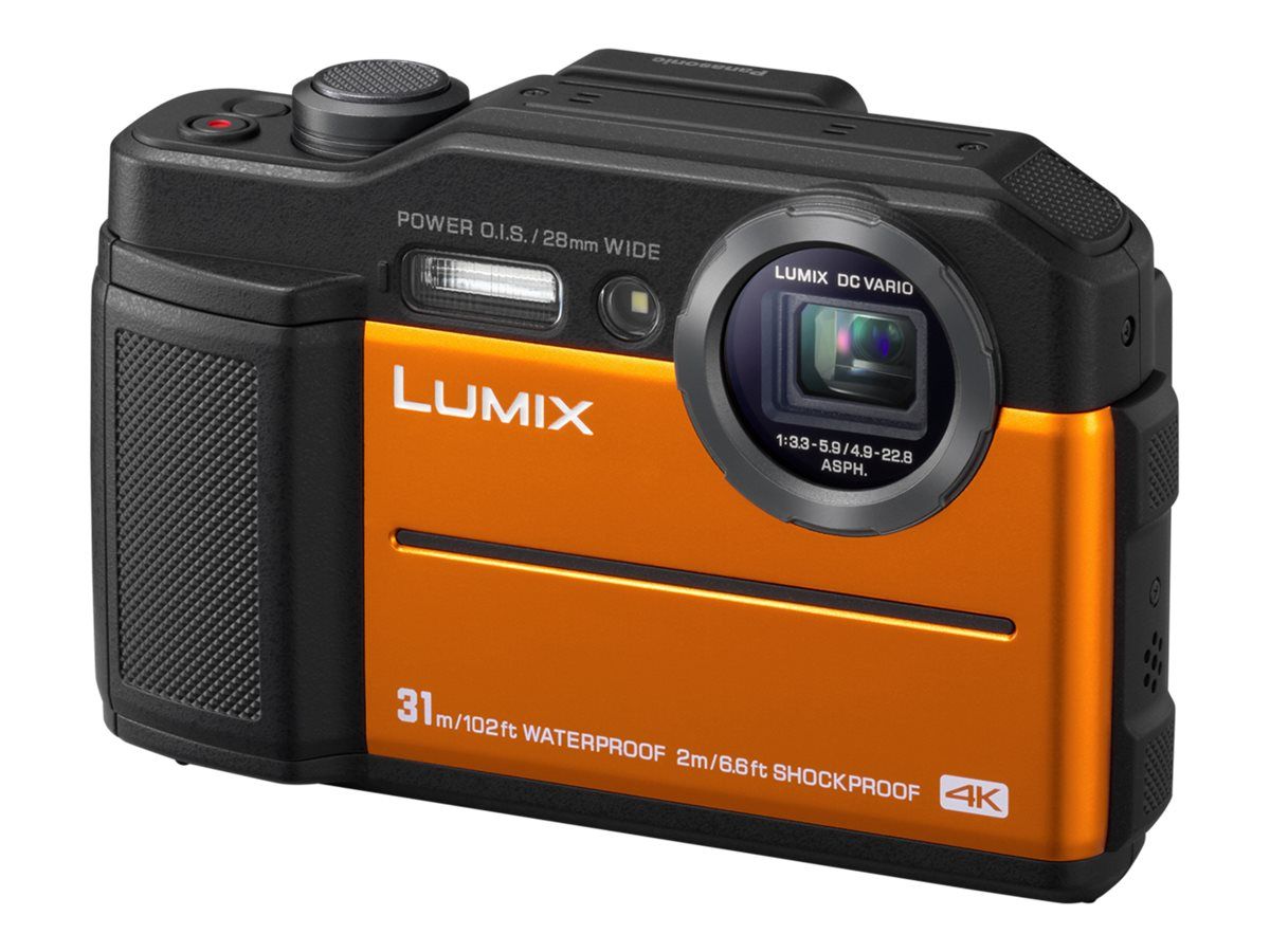 Panasonic Lumix DC-FT7 - Compact Digital Camera - 20.4MP - 4K/30fps - 4.6x Optical Zoom - Wi-Fi - Waterproof to 31m - Orange