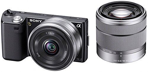 Sony NEX-5 Mirrorless Camera Kit with 16mm f/2.8 and 18-55mm f/3.5-5.6 OSS Lenses (Black NEX-5D)