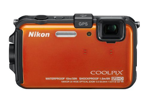Nikon Coolpix AW100 Digital Camera - Sun Orange