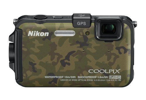 Nikon Coolpix AW100 Camo Digital Camera (Forest Green) - 16MP, 4K Video