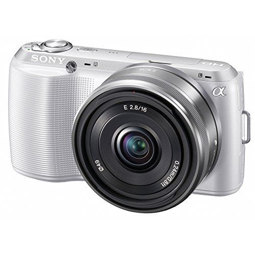 Sony NEX-C3 Mirrorless Camera Kit with 16mm f/2.8 and 18-55mm f/3.5-5.6 Lenses (White)