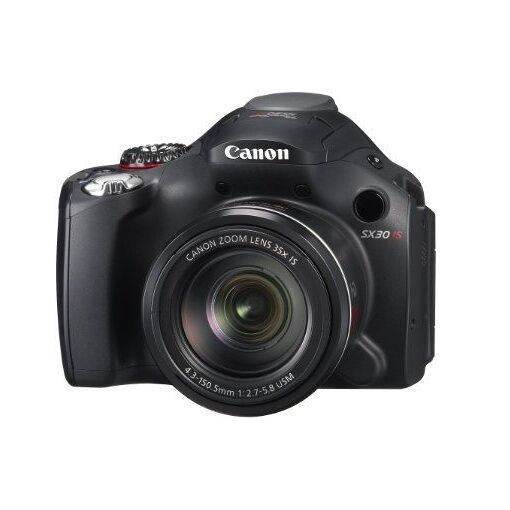 Cámara digital Canon PowerShot SX30 IS - 14MP, zoom óptico 35x, lente gran angular de 24 mm, pantalla LCD regulable de 2,7 pulgadas