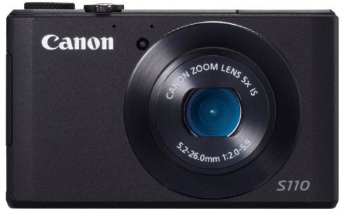 Appareil photo numérique Canon PowerShot S110 12,1 millions de pixels f/2,0 zoom optique 5x Noir (BK)