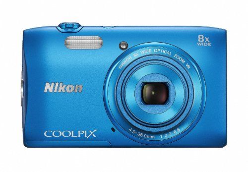 Nikon COOLPIX S3600 Digital Camera 8x Zoom 20MP Cobalt Blue S3600BL