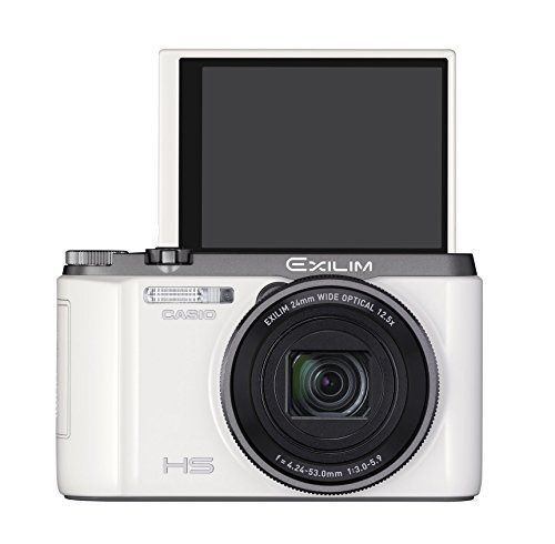 Casio EXILIM EX-ZR1100WE Digital Camera - 16.1MP, 12.5x Optical Zoom, Tilt LCD, White