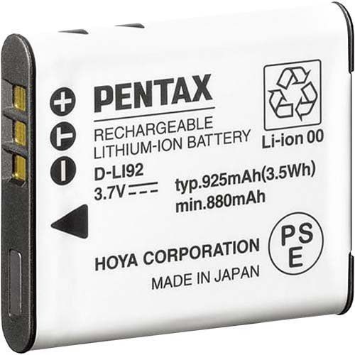 Batería Pentax recargable de iones de litio D-LI92