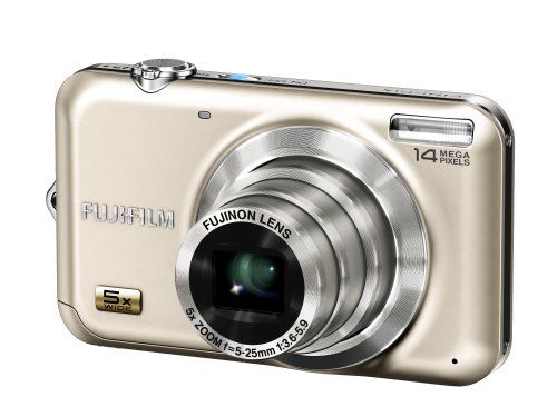 Fujifilm FinePix JX280 Digital Camera, Champagne Gold, 14MP, 5x Optical Zoom, 28mm Wide-Angle Lens, 2.7-inch LCD