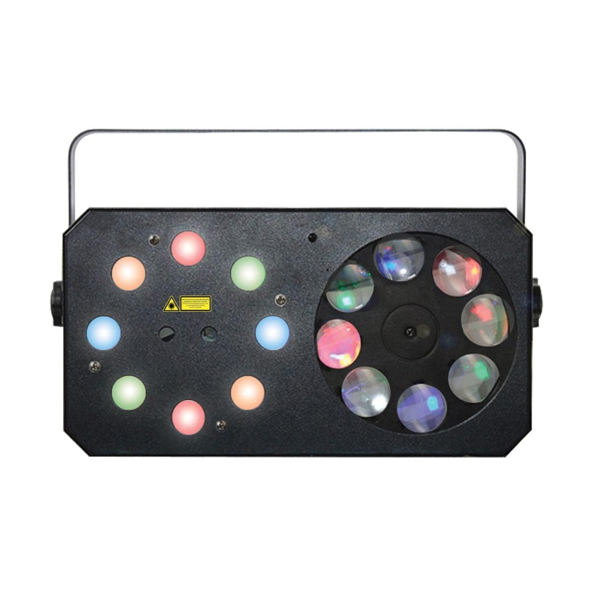 METEOR V - 3-in-1 Light Effect: Wash, Moonflower Gobos, Laser