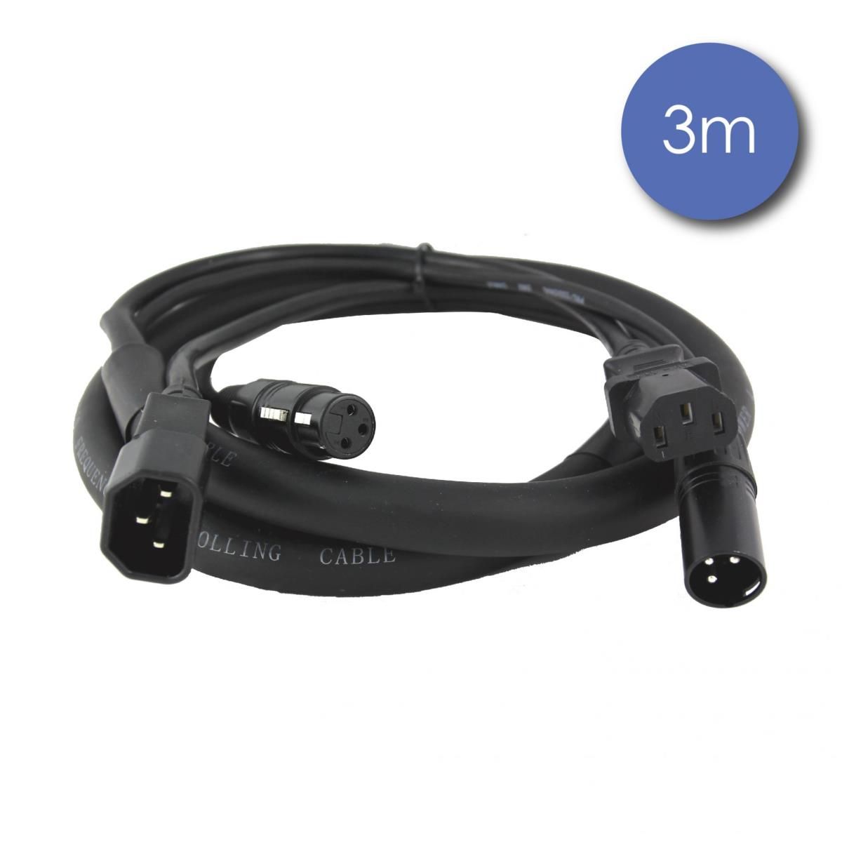 Power Acoustics DMX Power Cable 3m (Male/Female)