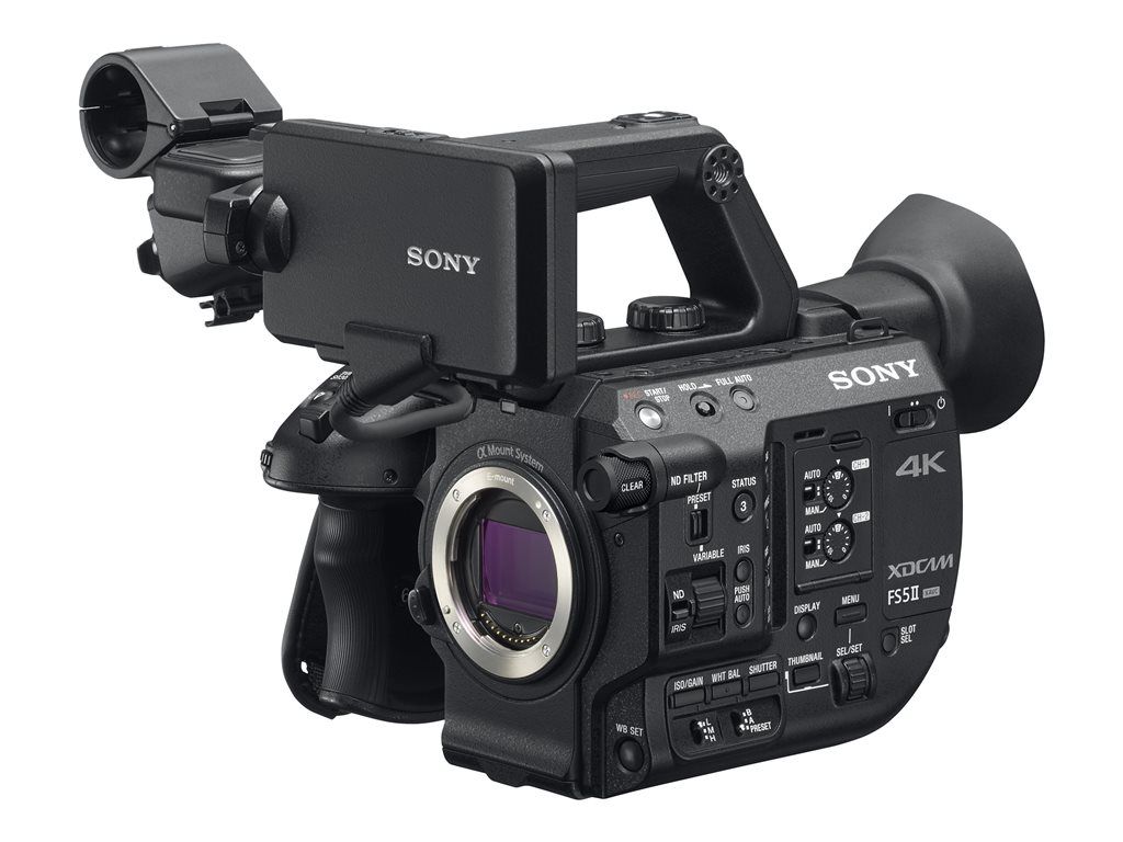 Sony XDCAM PXW-FS5M2K - 4K Camcorder - 11.6MP - 5.8x Optical Zoom Lens 18-105mm G OSS - Flash Card - Wi-Fi, NFC