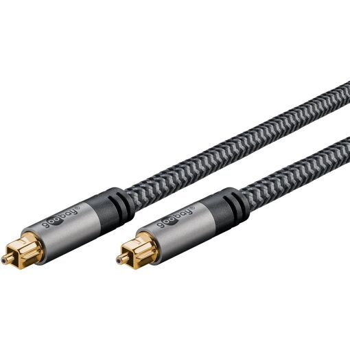 Câble audio Goobay Toslink 2 m Noir/Argent