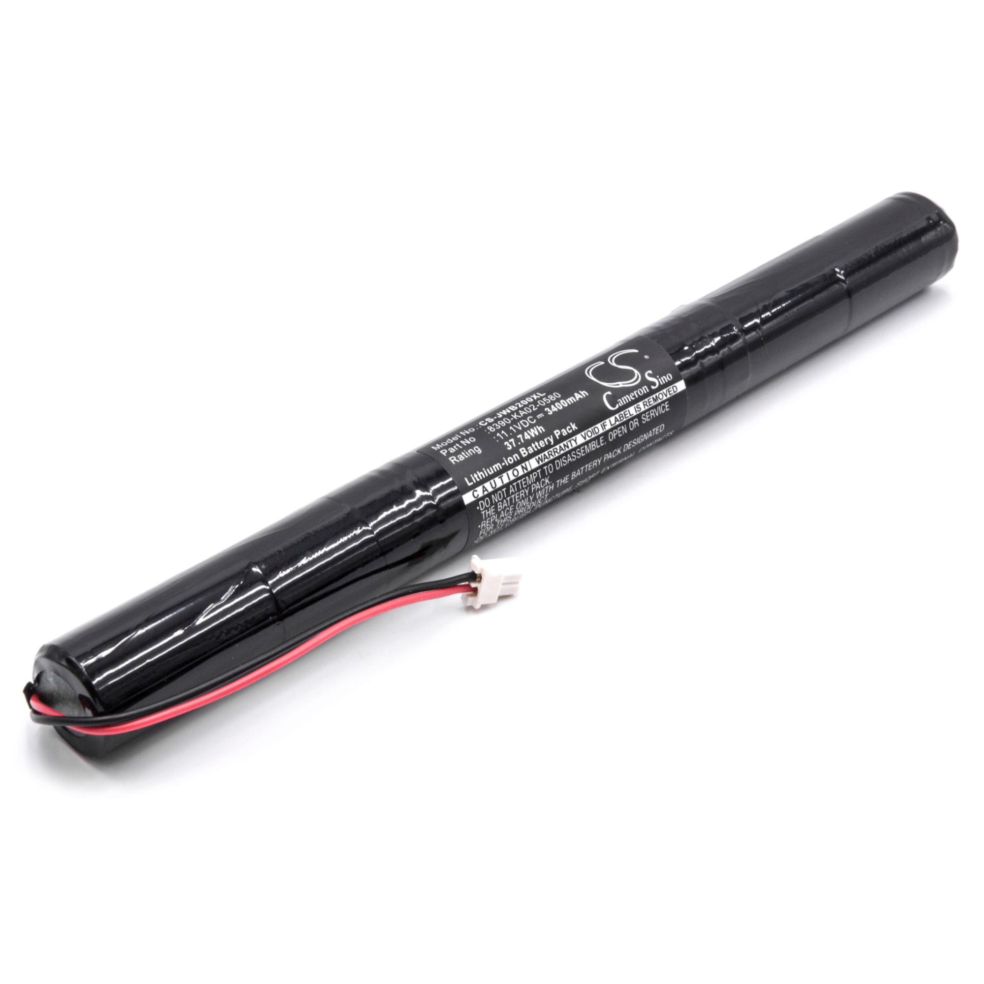 vhbw 3400mAh (11.1V) Li-Ion Battery for Jawbone J200/ICR18650F1L Speakers