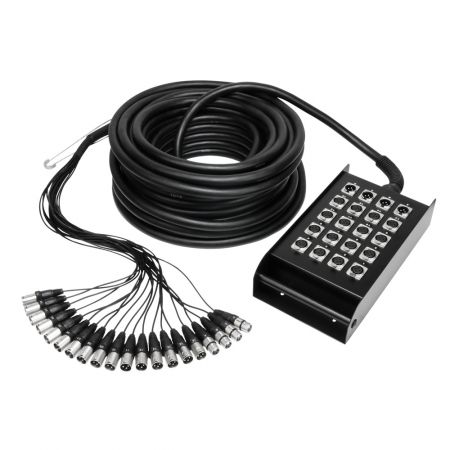 Adam Hall - K20C30 - Cable multipar 16/4 con maletín para escena - 30m