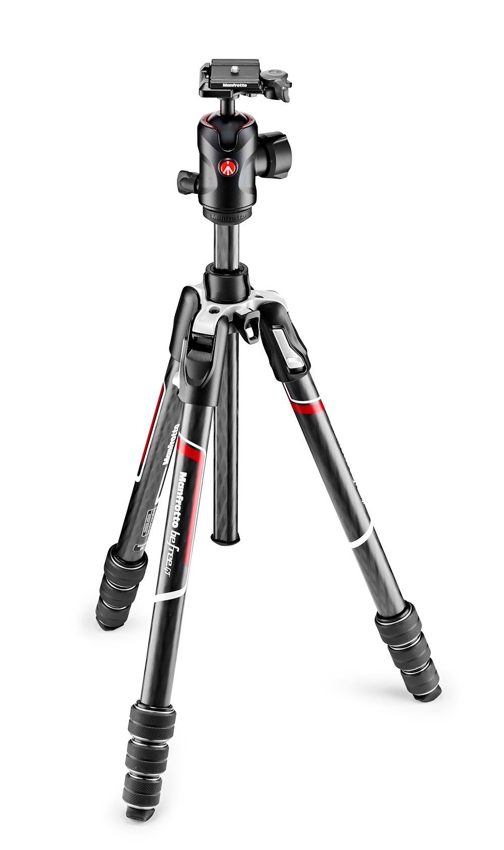 Kit de trípode Manfrotto Befree GT de fibra de carbono negro