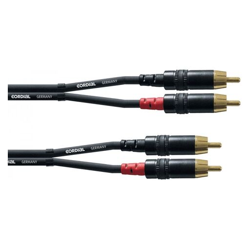 Cable de audio Cordial CFU0.6CC - 2x RCA - 60 cm