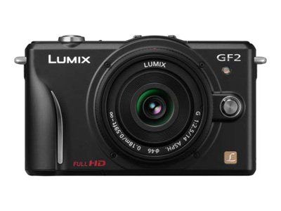 Panasonic Lumix G DMC-GF2W - Digital Camera - Mirrorless - 12.1 MP - Micro Four Thirds - 3x Optical Zoom Lens 14-42mm and 14mm - Black
