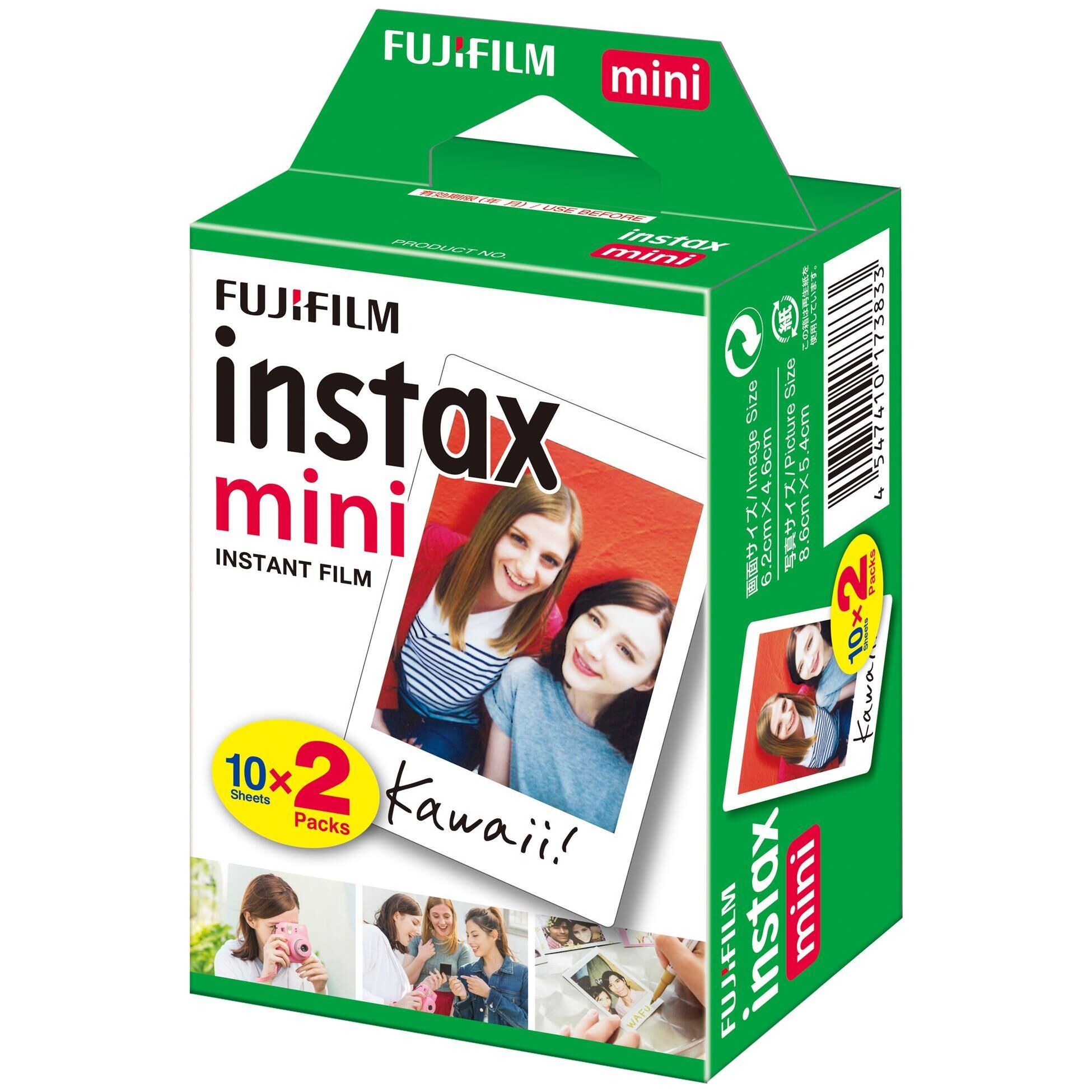 Paquete de película Fujifilm Instax Mini (2 x 10 poses, 86x54 mm)