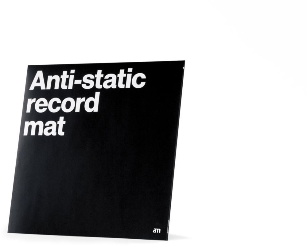 Am Clean Sound Anti-Static Record Mat (Size: 12" x 12", Color: Black, Capacity: N/A)