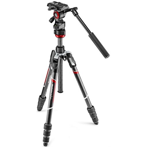 Trípode Manfrotto BeFree Live con bloqueo de torsión, negro