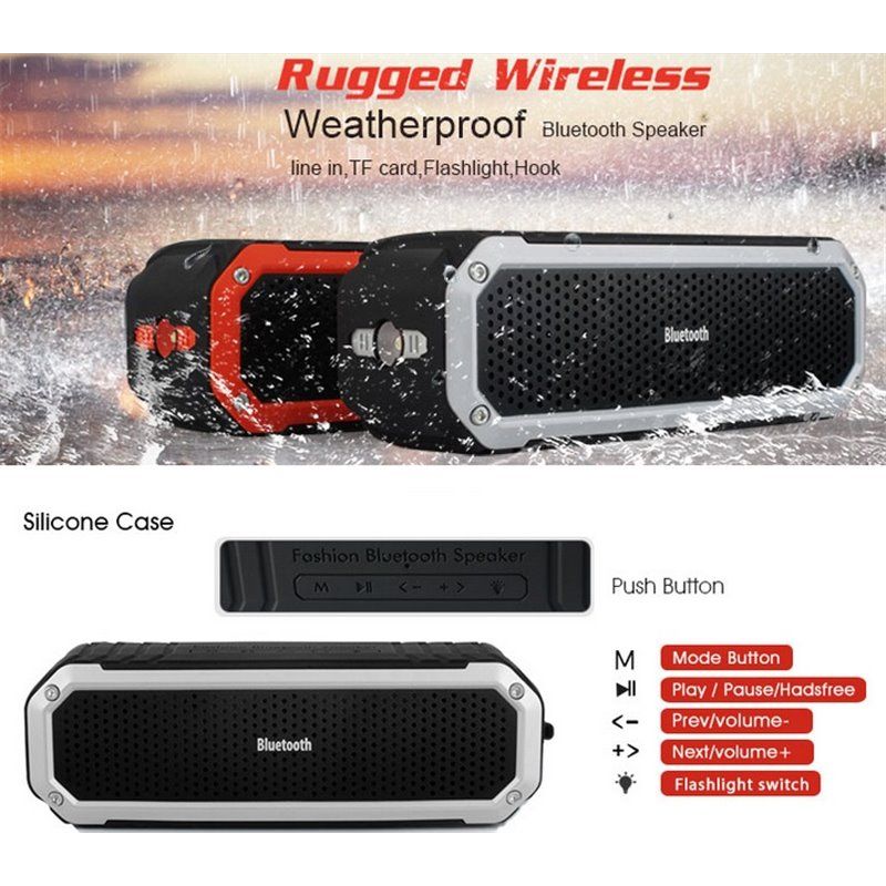 Mini Bluetooth Stereo Waterproof Speaker C28 - Silver