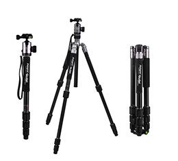 Fotopro Traveler 5-Section Monopod with Panoramic Head - Black